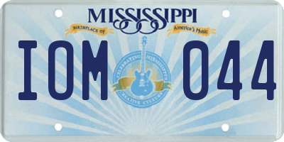 MS license plate IOM044