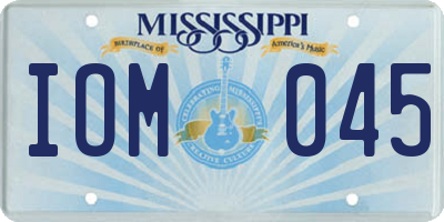 MS license plate IOM045