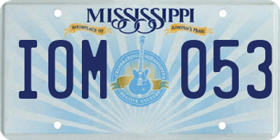 MS license plate IOM053