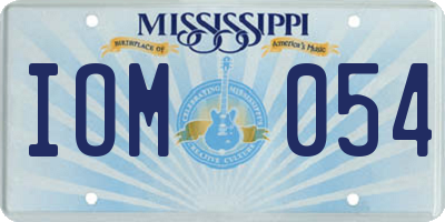 MS license plate IOM054