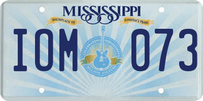 MS license plate IOM073