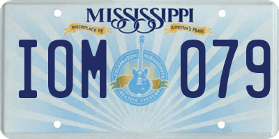 MS license plate IOM079