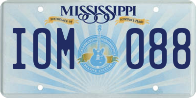 MS license plate IOM088