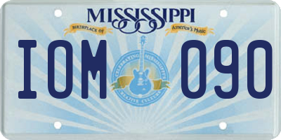 MS license plate IOM090