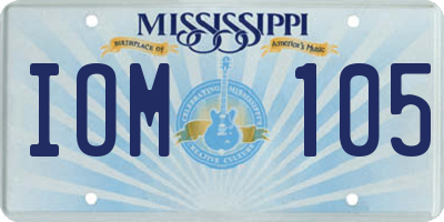 MS license plate IOM105