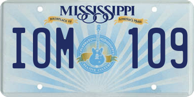 MS license plate IOM109