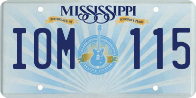 MS license plate IOM115