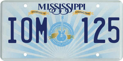 MS license plate IOM125
