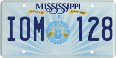 MS license plate IOM128