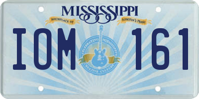 MS license plate IOM161