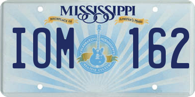 MS license plate IOM162