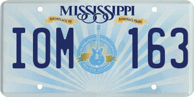 MS license plate IOM163