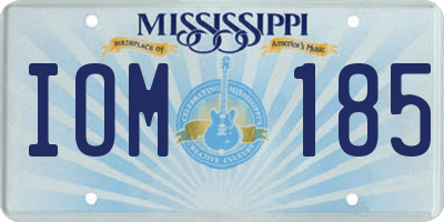 MS license plate IOM185