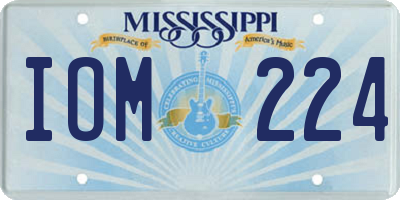 MS license plate IOM224