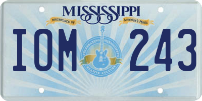 MS license plate IOM243