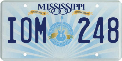 MS license plate IOM248