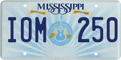 MS license plate IOM250