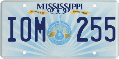 MS license plate IOM255