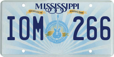 MS license plate IOM266