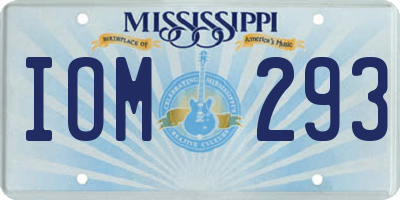 MS license plate IOM293