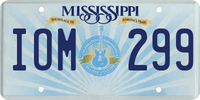MS license plate IOM299