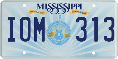 MS license plate IOM313