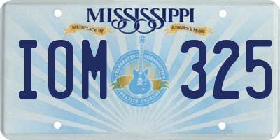 MS license plate IOM325