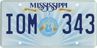 MS license plate IOM343