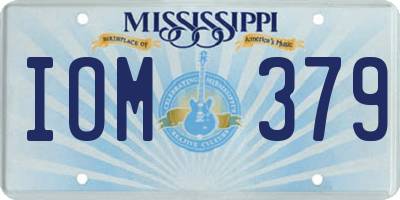 MS license plate IOM379