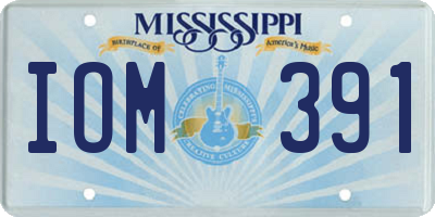 MS license plate IOM391