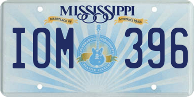 MS license plate IOM396