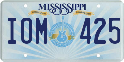 MS license plate IOM425