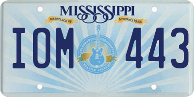 MS license plate IOM443