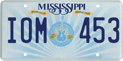 MS license plate IOM453