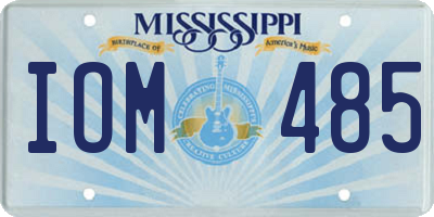 MS license plate IOM485