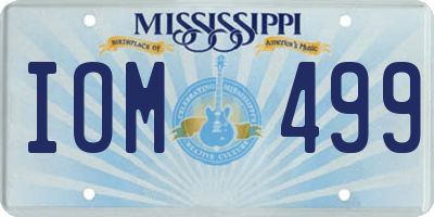 MS license plate IOM499