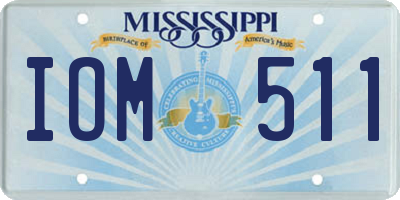 MS license plate IOM511