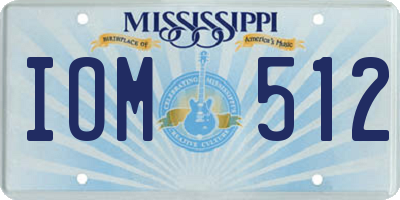 MS license plate IOM512