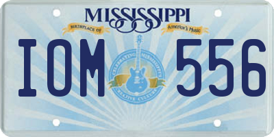 MS license plate IOM556