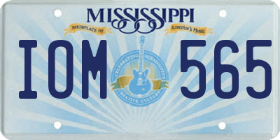 MS license plate IOM565