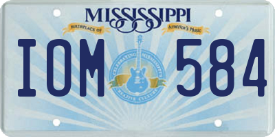 MS license plate IOM584