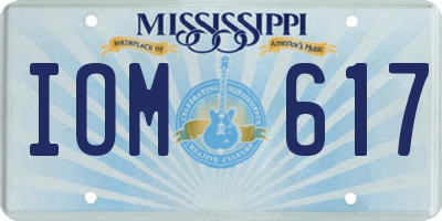 MS license plate IOM617