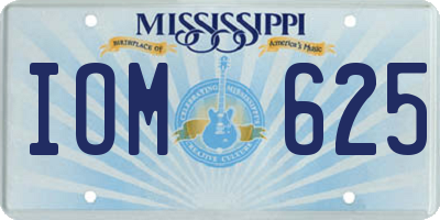 MS license plate IOM625
