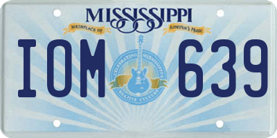 MS license plate IOM639