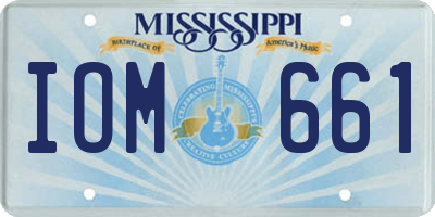 MS license plate IOM661