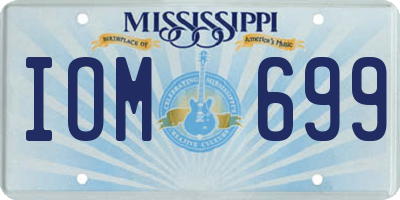 MS license plate IOM699