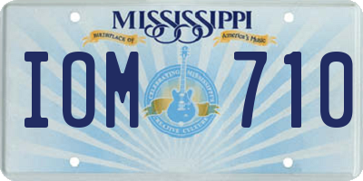 MS license plate IOM710