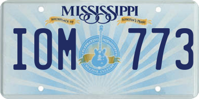 MS license plate IOM773