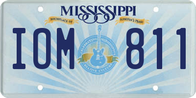MS license plate IOM811