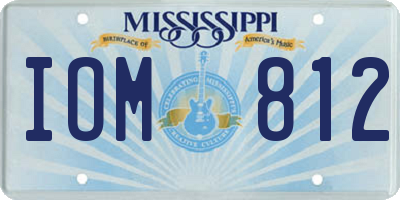 MS license plate IOM812